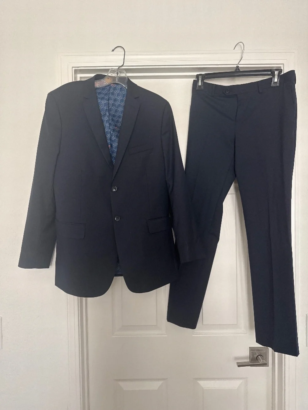 Tallia Teen Navy Complete Suit - 18R blazer and pants - worn 2x